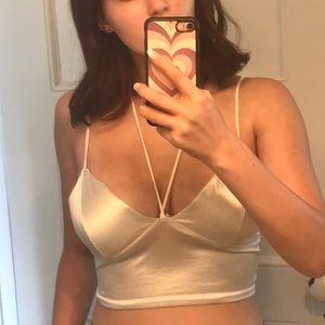 Cute Trendy White Crop Top